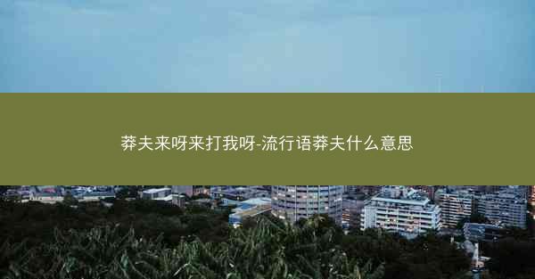 莽夫来呀来打我呀-流行语莽夫什么意思