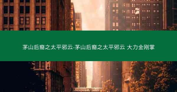 茅山后裔之太平邪云-茅山后裔之太平邪云 大力金刚掌