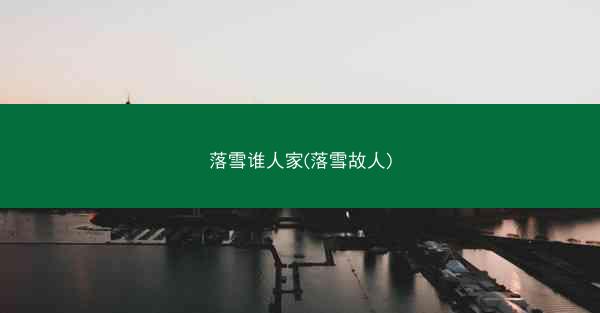 落雪谁人家(落雪故人)