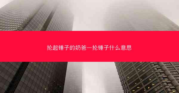 抡起锤子的奶爸—抡锤子什么意思