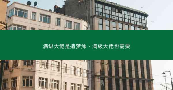 满级大佬是造梦师、满级大佬也需要 满级大佬是造梦师、满级大佬也需要