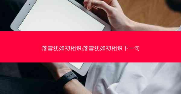 落雪犹如初相识;落雪犹如初相识下一句