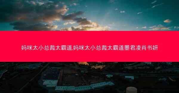 妈咪太小总裁太霸道,妈咪太小总裁太霸道墨君凌肖书妍