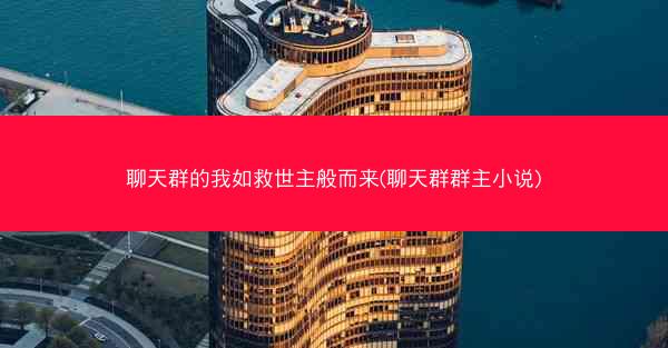 聊天群的我如救世主般而来(聊天群群主小说)
