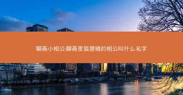 聊斋小相公;聊斋里狐狸精的相公叫什么名字