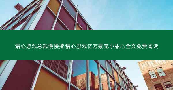 猎心游戏总裁慢慢撩;猎心游戏亿万豪宠小甜心全文免费阅读