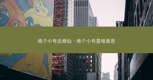 练个小号去修仙、练个小号是啥意思