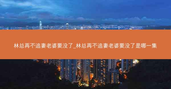 林总再不追妻老婆要没了_林总再不追妻老婆要没了是哪一集