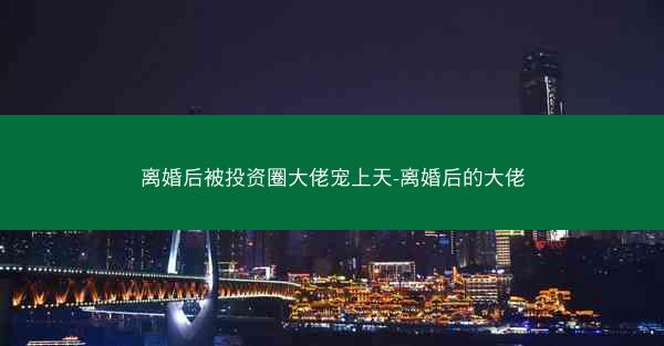 离婚后被投资圈大佬宠上天-离婚后的大佬