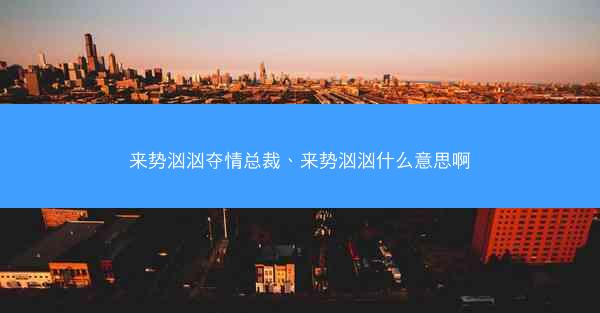 来势汹汹夺情总裁、来势汹汹什么意思啊