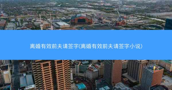 离婚有效前夫请签字(离婚有效前夫请签字小说)