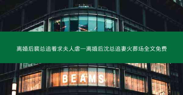 离婚后裴总追着求夫人虐—离婚后沈总追妻火葬场全文免费