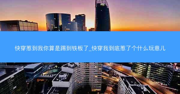 快穿惹到我你算是踢到铁板了_快穿我到底惹了个什么玩意儿