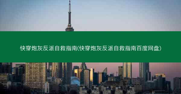 快穿炮灰反派自救指南(快穿炮灰反派自救指南百度网盘)