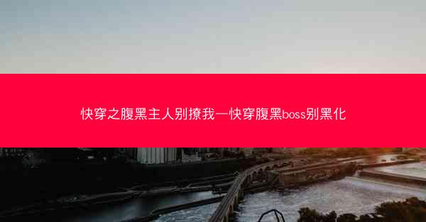 快穿之腹黑主人别撩我—快穿腹黑boss别黑化
