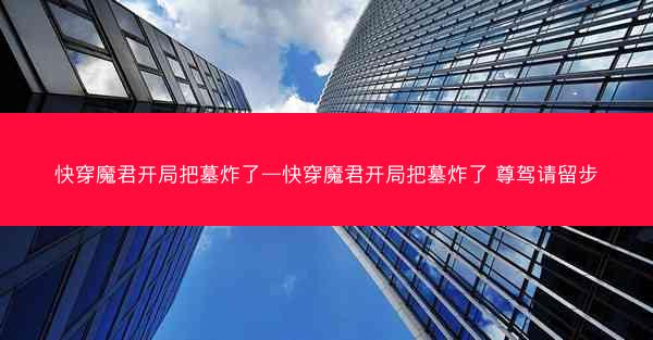 快穿魔君开局把墓炸了—快穿魔君开局把墓炸了 尊驾请留步