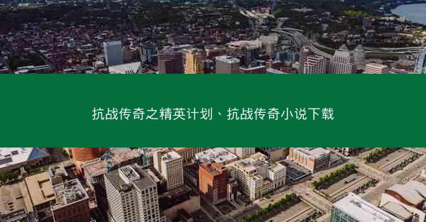 抗战传奇之精英计划、抗战传奇小说下载