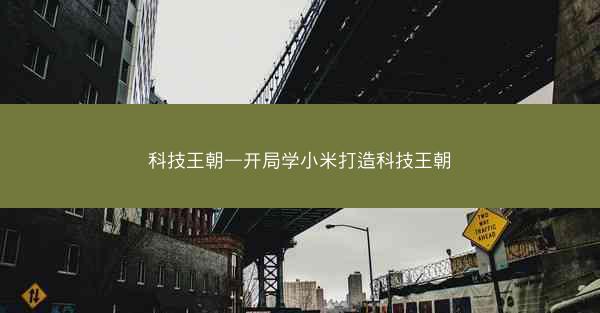 科技王朝—开局学小米打造科技王朝