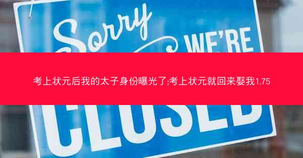 考上状元后我的太子身份曝光了;考上状元就回来娶我1.75