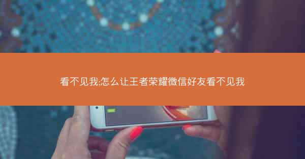 看不见我;怎么让王者荣耀微信好友看不见我