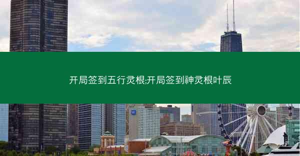 开局签到五行灵根;开局签到神灵根叶辰