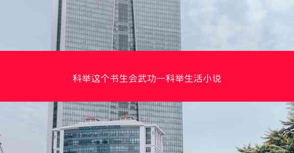 科举这个书生会武功—科举生活小说