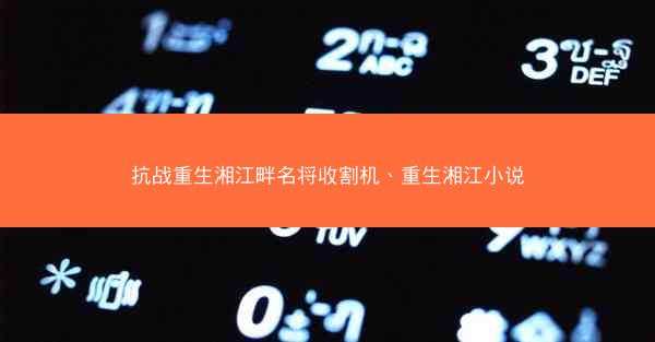 抗战重生湘江畔名将收割机、重生湘江小说