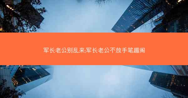 军长老公别乱来;军长老公不放手笔趣阁
