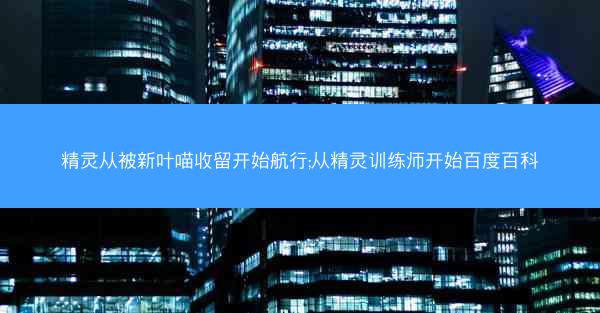 精灵从被新叶喵收留开始航行;从精灵训练师开始百度百科