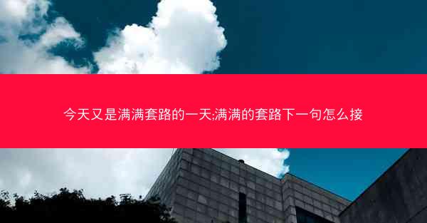 今天又是满满套路的一天;满满的套路下一句怎么接