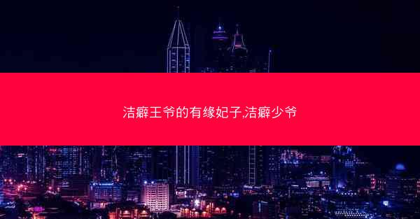 洁癖王爷的有缘妃子,洁癖少爷
