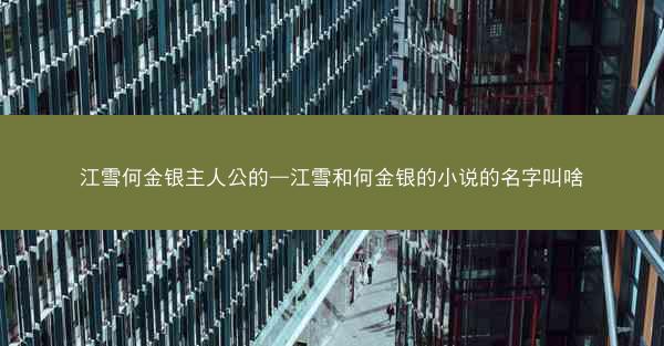 江雪何金银主人公的—江雪和何金银的小说的名字叫啥