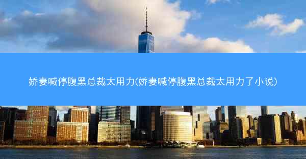 娇妻喊停腹黑总裁太用力(娇妻喊停腹黑总裁太用力了小说)