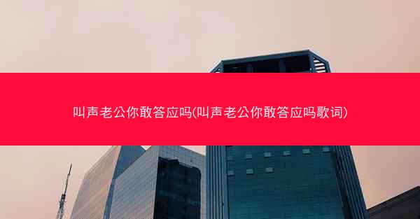 叫声老公你敢答应吗(叫声老公你敢答应吗歌词)
