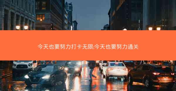 今天也要努力打卡无限;今天也要努力通关