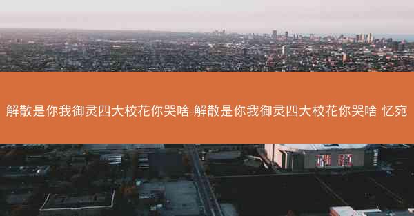 解散是你我御灵四大校花你哭啥-解散是你我御灵四大校花你哭啥 忆宛